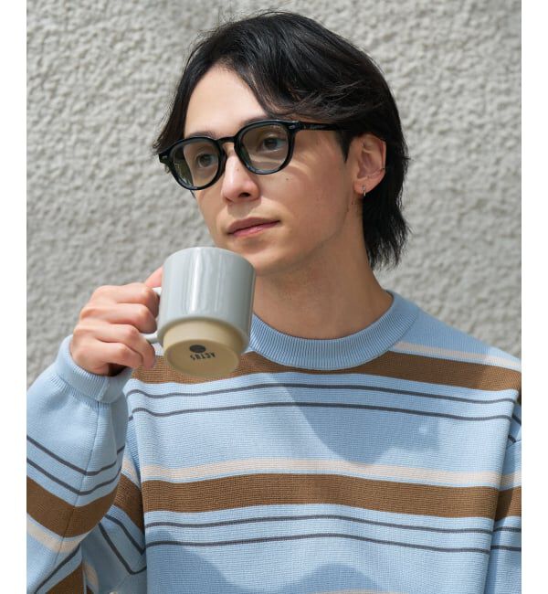  「【WEB限定】SUNCUTGlasses/UV100%CUT ウェリントン型サングラス | カラーレンズ 太縁 紫外線対策 UVカット」|サングラス|