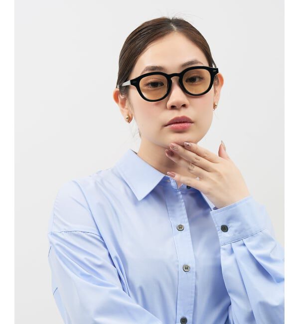  「【WEB限定】SUNCUTGlasses/UV100%CUT ウェリントン型サングラス | カラーレンズ 太縁 紫外線対策 UVカット」|サングラス|