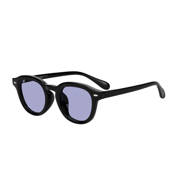  「【WEB限定】SUNCUTGlasses/UV100%CUT ウェリントン型サングラス | カラーレンズ 太縁 紫外線対策 UVカット」|サングラス|