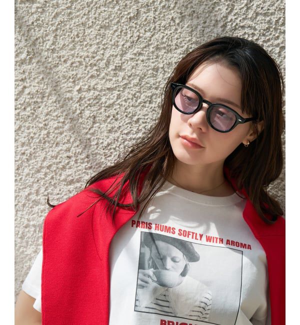  「【WEB限定】SUNCUTGlasses/UV100%CUT ウェリントン型サングラス | カラーレンズ 太縁 紫外線対策 UVカット」|サングラス|