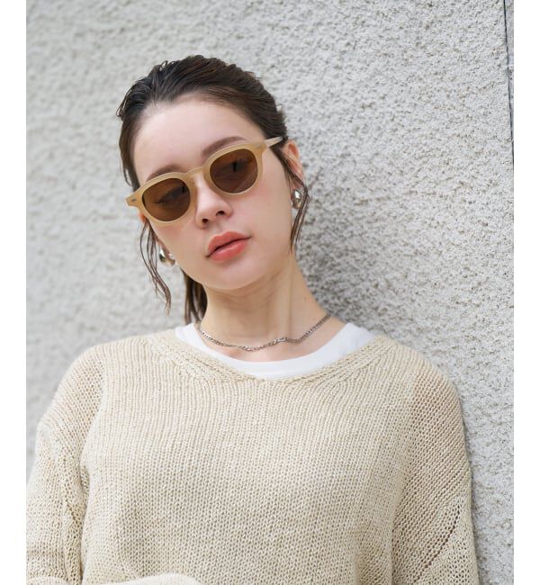  「【WEB限定】SUNCUTGlasses/UV100%CUT ウェリントン型サングラス | カラーレンズ 太縁 紫外線対策 UVカット」|サングラス|