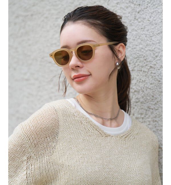  「【WEB限定】SUNCUTGlasses/UV100%CUT ウェリントン型サングラス | カラーレンズ 太縁 紫外線対策 UVカット」|サングラス|