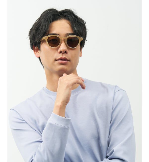  「【WEB限定】SUNCUTGlasses/UV100%CUT ウェリントン型サングラス | カラーレンズ 太縁 紫外線対策 UVカット」|サングラス|