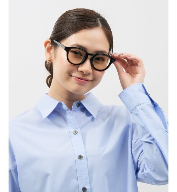  「【WEB限定】SUNCUTGlasses/UV100%CUT ウェリントン型サングラス | カラーレンズ 太縁 紫外線対策 UVカット」|サングラス|