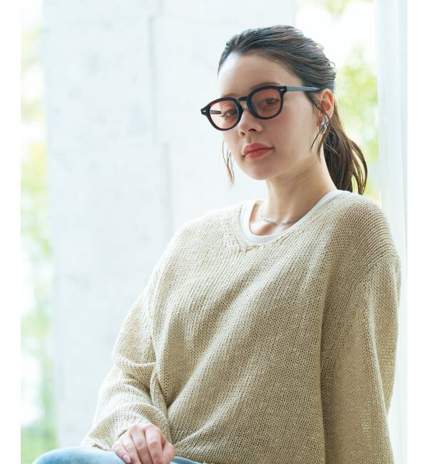  「【WEB限定】SUNCUTGlasses/UV100%CUT ウェリントン型サングラス | カラーレンズ 太縁 紫外線対策 UVカット」|サングラス|濃ブラウン3