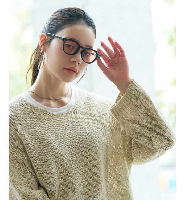  「【WEB限定】SUNCUTGlasses/UV100%CUT ウェリントン型サングラス | カラーレンズ 太縁 紫外線対策 UVカット」|サングラス|