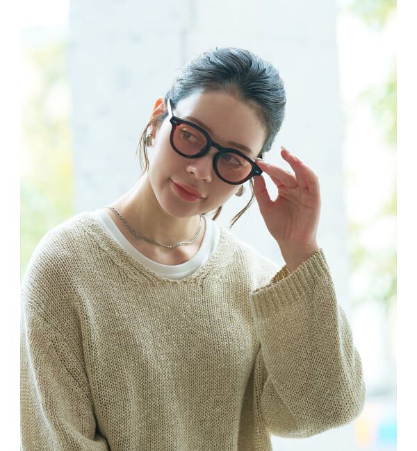  「【WEB限定】SUNCUTGlasses/UV100%CUT ウェリントン型サングラス | カラーレンズ 太縁 紫外線対策 UVカット」|サングラス|