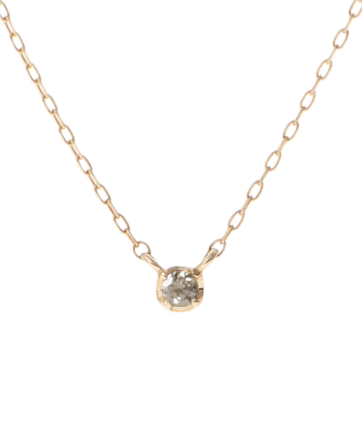 Samantha Tiara「K10 YG １石ダイヤモンド ネックレス」|ネックレス|