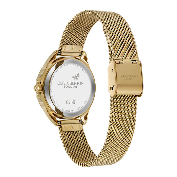 OLIVIA BURTON 「〈OLIVIA BURTON(ｵﾘﾋﾞｱﾊﾞｰﾄﾝ)〉ｼｸﾞﾈﾁｬｰ30mm ｱｼﾞｭｰﾙ ﾗｲﾄﾌﾞﾙｰ&ｺﾞｰﾙﾄﾞﾒｯｼｭ」|腕時計|