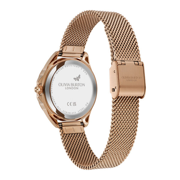 OLIVIA BURTON 「〈OLIVIA BURTON(ｵﾘﾋﾞｱﾊﾞｰﾄﾝ)〉ｼｸﾞﾈﾁｬｰ30mm ｱｼﾞｭｰﾙﾋﾟﾝｸﾊﾟｰﾌﾟﾙ&ﾛｰｽﾞｺﾞｰﾙﾄﾞﾒｯｼｭ」|腕時計|