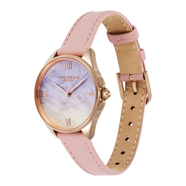 OLIVIA BURTON 「〈OLIVIA BURTON(ｵﾘﾋﾞｱﾊﾞｰﾄﾝ)〉ｼｸﾞﾈﾁｬｰ30mm ｱｼﾞｭｰﾙﾗｲﾄﾊﾞｲｵﾚｯﾄ ﾛｰｽﾞｺﾞｰﾙﾄﾞ」|腕時計|