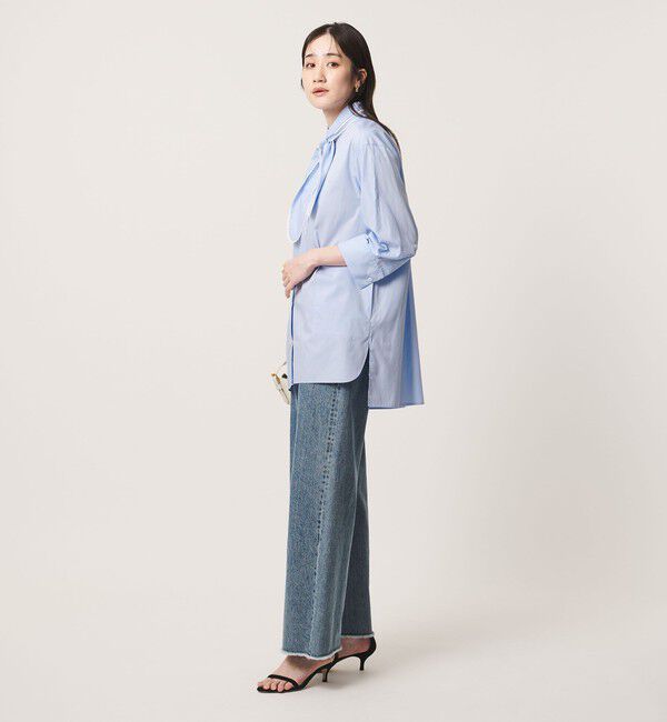 UNITED ARROWS「リボン ボウタイ チュニック シャツ」|シャツ・ブラウス|