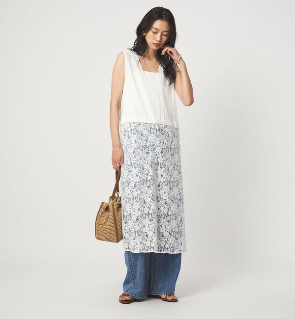 UNITED ARROWS green label relaxing「レース ドッキング ワンピース」|ワンピース|