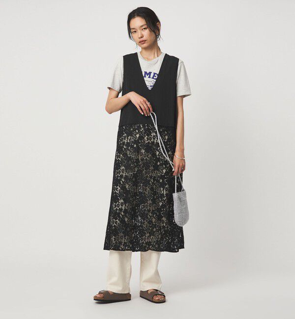 UNITED ARROWS green label relaxing「レース ドッキング ワンピース」|ワンピース|