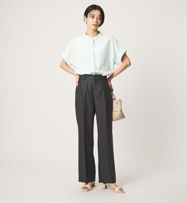 UNITED ARROWS green label relaxing「［size SHORT/TALLあり］リネンライク セミフレア パンツ 」|その他|
