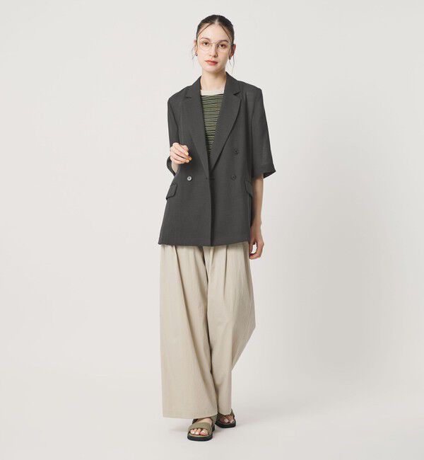 BEAUTY&YOUTH UNITED ARROWS「ポリエステル メッシュ ハーフスリーブ ジャケット ウォッシャブル」|テーラードジャケット|