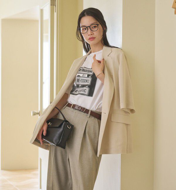 BEAUTY&YOUTH UNITED ARROWS「ポリエステル メッシュ ハーフスリーブ ジャケット ウォッシャブル」|テーラードジャケット|