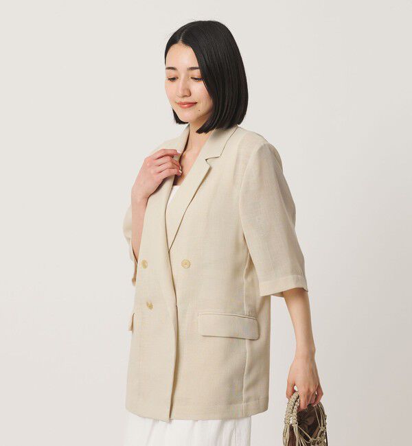 BEAUTY&YOUTH UNITED ARROWS「ポリエステル メッシュ ハーフスリーブ ジャケット ウォッシャブル」|テーラードジャケット|