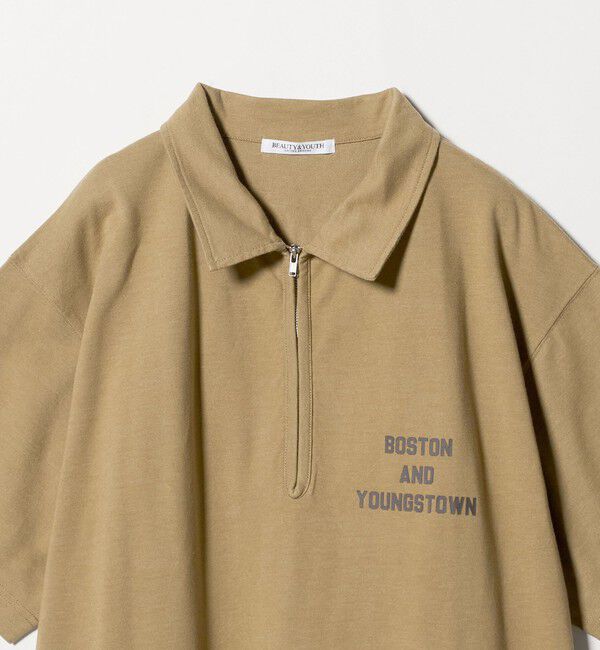 BEAUTY&YOUTH UNITED ARROWS「コットンポリエステル ジップ ビッグ ポロシャツ」|ポロシャツ|