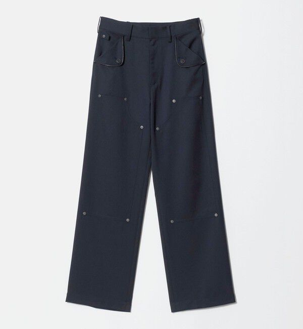 ATTISESSION「＜ATTISESSION＞ダブルニー パンツ」|チノ|NAVY