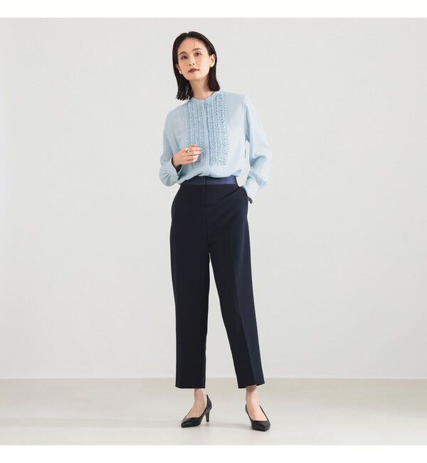 Demi-Luxe BEAMS 「ジョーゼット フリルブラウス＊」|シャツ・ブラウス|