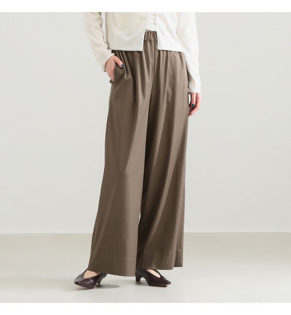 Demi-Luxe BEAMS 「【接触冷感】リヨセル ナイロン イージーパンツ」|チノ|KHAKI