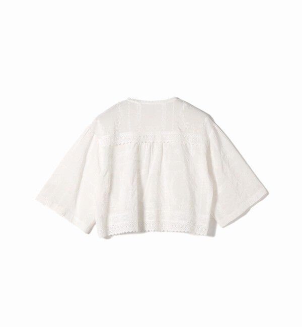 SHIPS for women「〈手洗い可能〉パッチワーク レース ショート スリーブ 羽織 ブラウス」|シャツ・ブラウス|