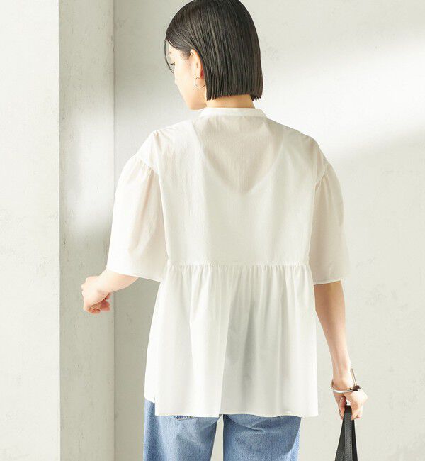 SHIPS for women「〈接触冷感 / 撥水加工〉TEXBRID(R) タフタ ショート スリーブ 羽織 シャツ」|シャツ・ブラウス|