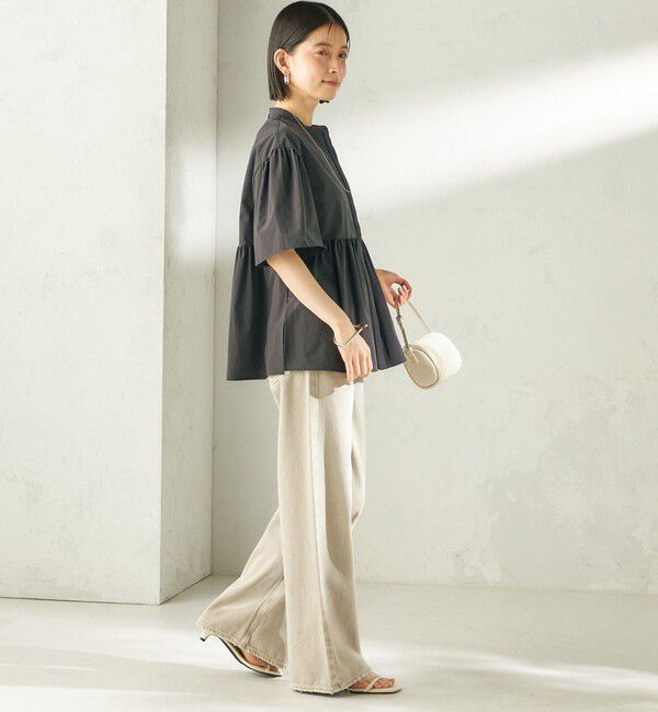 SHIPS for women「〈接触冷感 / 撥水加工〉TEXBRID(R) タフタ ショート スリーブ 羽織 シャツ」|シャツ・ブラウス|