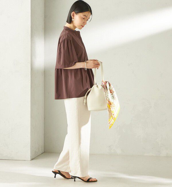 SHIPS for women「〈接触冷感 / 撥水加工〉TEXBRID(R) タフタ ショート スリーブ 羽織 シャツ」|シャツ・ブラウス|
