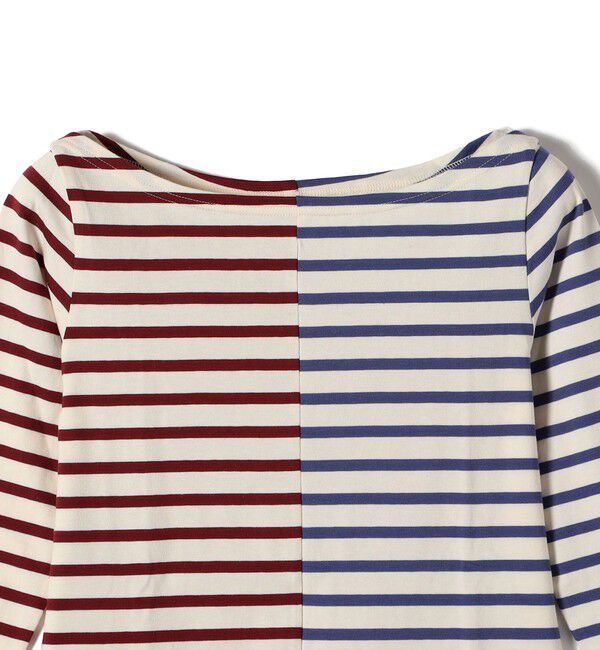 SHIPS for women「【SHIPS別注】Le minor: バイカラー ボートネック プルオーバー」|Tシャツ・カットソー|