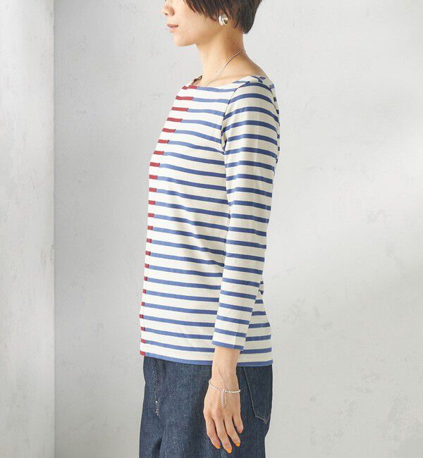 SHIPS for women「【SHIPS別注】Le minor: バイカラー ボートネック プルオーバー」|Tシャツ・カットソー|