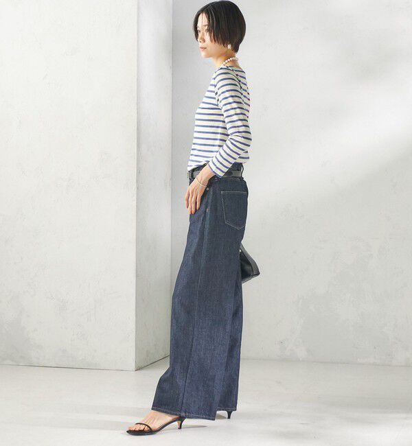 SHIPS for women「【SHIPS別注】Le minor: バイカラー ボートネック プルオーバー」|Tシャツ・カットソー|