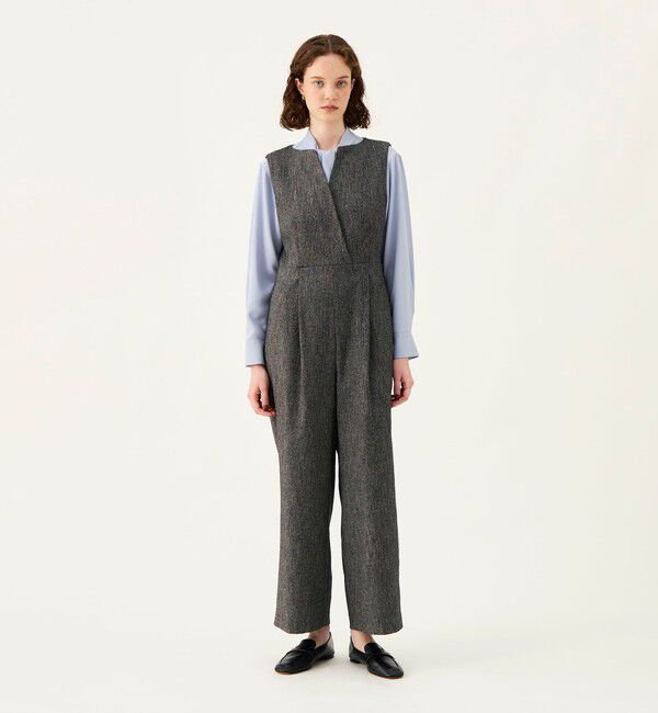 Ballsey「【WEB先行予約】ネップカルゼ キーネックオールインワン」|オールインワン|
