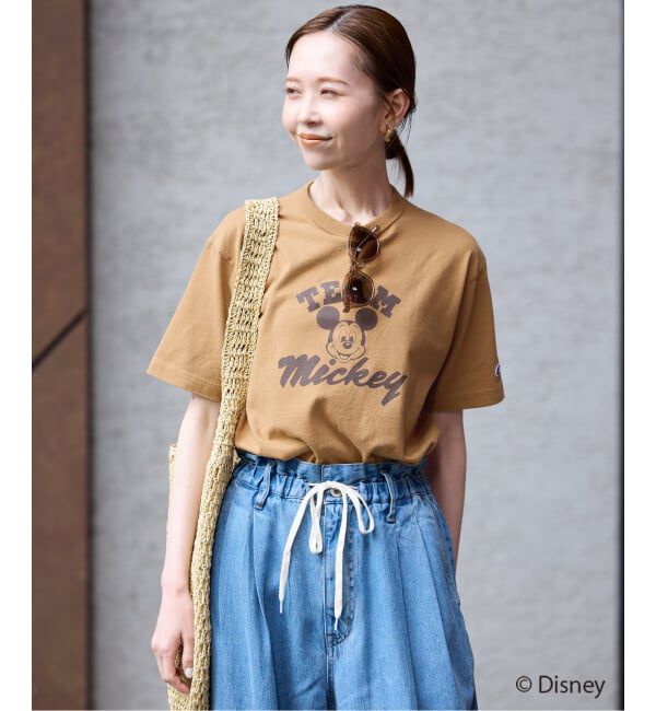SLOBE IENA「《追加》Champion/チャンピオン SLOBE別注 /Mickey/Donald/ Tシャツ」|Tシャツ・カットソー|