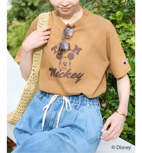 SLOBE IENA「《追加》Champion/チャンピオン SLOBE別注 /Mickey/Donald/ Tシャツ」|Tシャツ・カットソー|