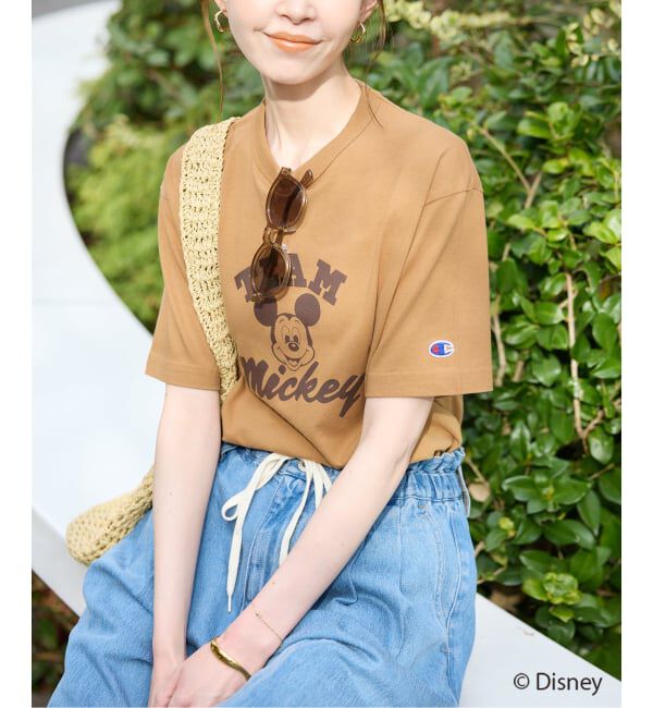 SLOBE IENA「《追加》Champion/チャンピオン SLOBE別注 /Mickey/Donald/ Tシャツ」|Tシャツ・カットソー|