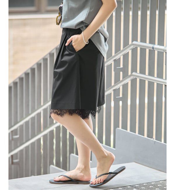 IENA「スソレースレイヤードハーフパンツ」|その他|
