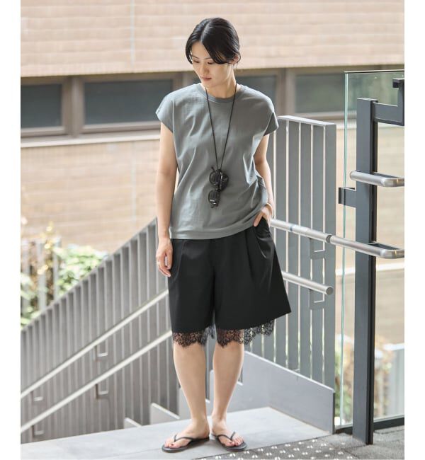 IENA「スソレースレイヤードハーフパンツ」|その他|
