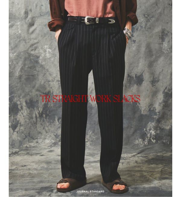 JOURNAL STANDARD「TR ストレート ワーク スラックス」|スラックス|ブラック A