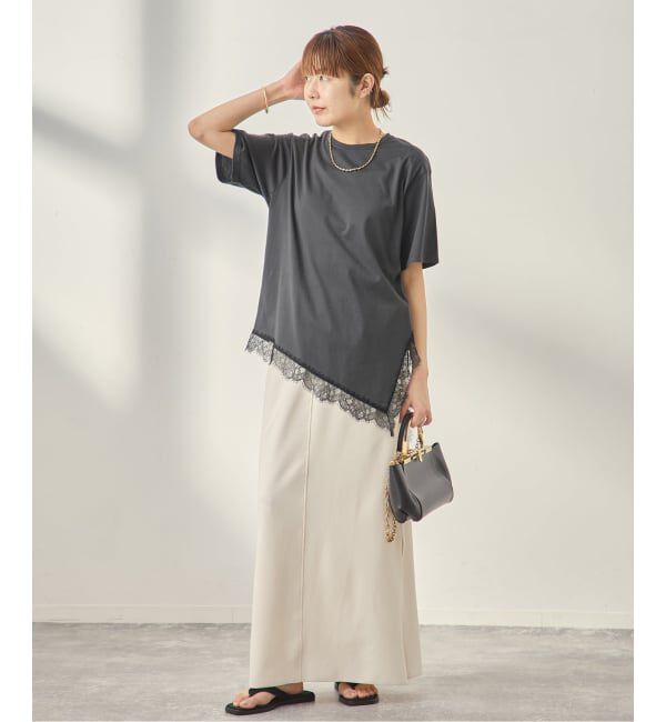 journal standard L'essage「レースイレギュラーヘムTシャツ」|Tシャツ・カットソー|