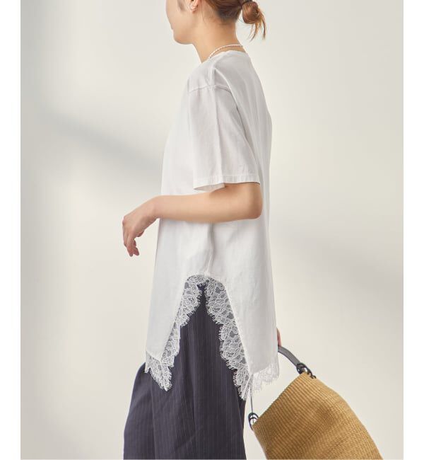 journal standard L'essage「レースイレギュラーヘムTシャツ」|Tシャツ・カットソー|