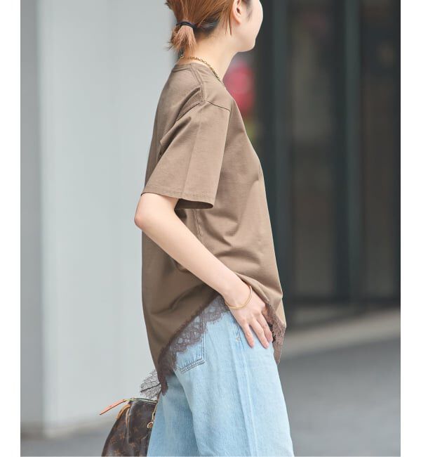 journal standard L'essage「レースイレギュラーヘムTシャツ」|Tシャツ・カットソー|