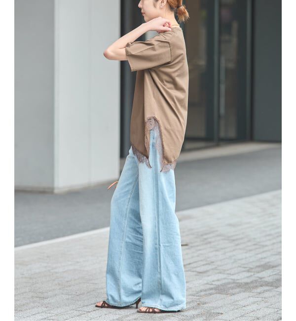 journal standard L'essage「レースイレギュラーヘムTシャツ」|Tシャツ・カットソー|