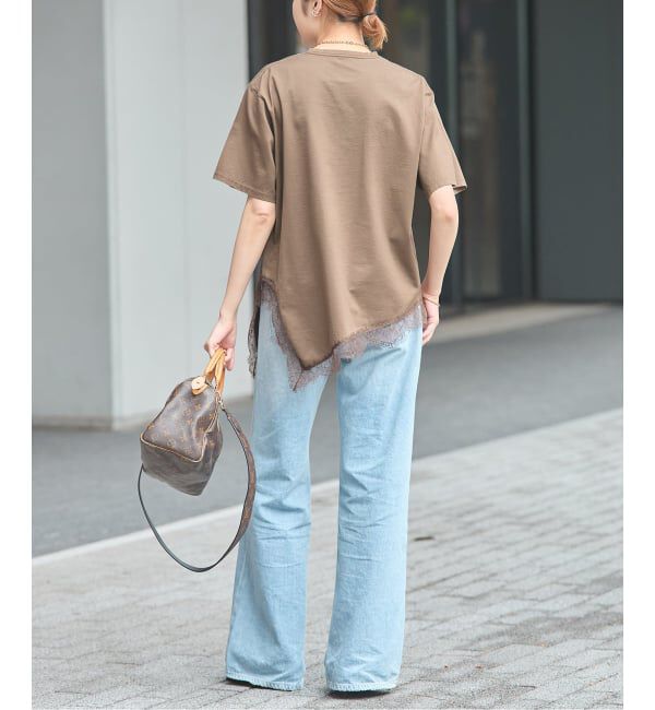 journal standard L'essage「レースイレギュラーヘムTシャツ」|Tシャツ・カットソー|