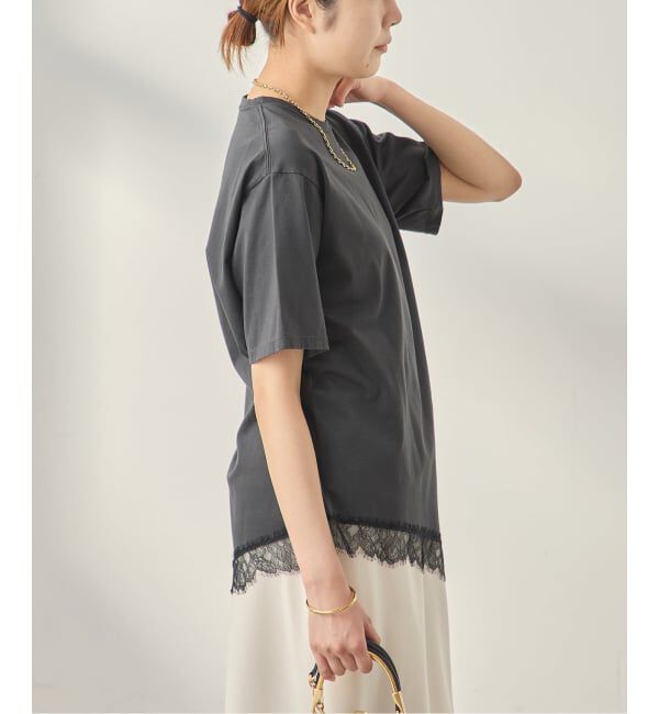 journal standard L'essage「レースイレギュラーヘムTシャツ」|Tシャツ・カットソー|