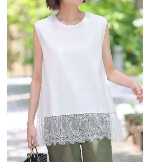 JOURNAL STANDARD relume「レースヘムノースリーブ」|Tシャツ・カットソー|