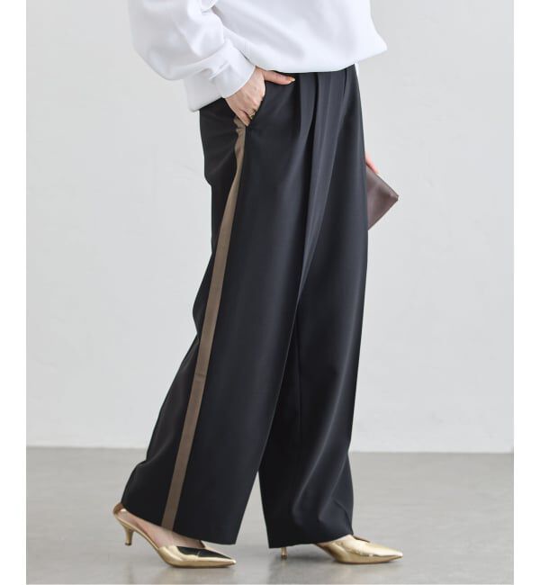 journal standard L'essage「《予約》ツイルラインパンツ」|その他|ネイビー