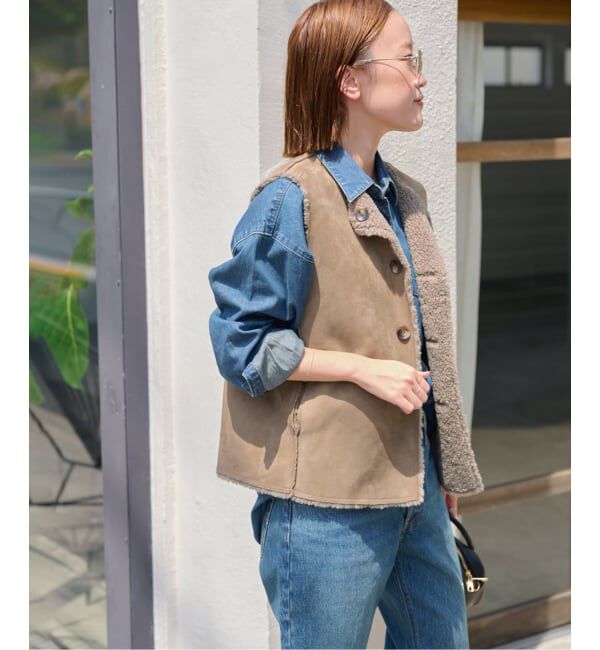 JOURNAL STANDARD relume「《追加予約》リバーシブルフェイクムートンベスト」|ダウンベスト・ベスト|