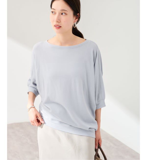 FRAMeWORK「シアー裏毛ドレーププルオーバー」|Tシャツ・カットソー|ブルー A